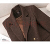 UJR咖色羊毛呢西裝外套女秋冬季2025新款高端氣質(zhì)小個(gè)子休閑加厚西服 A款-咖啡色(西裝)含羊毛26.9 A款 3XL 曬單實(shí)拍圖