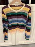 DZZIT地素長(cháng)袖針織衫2025秋季新款復古彩色條紋開(kāi)衫上衣女3J3E51529 彩色(開(kāi)衫) M 曬單實(shí)拍圖