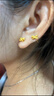潮宏基蝴蝶結足金黃金耳釘女耳飾百搭送女友生日禮物計價(jià)  約1.5g 曬單實(shí)拍圖
