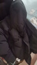 森馬（Semir）90絨羽絨服女短款小寬松連帽高蓬面包服冬防潑水防風(fēng)立領(lǐng)外套百搭 【顯瘦小A廓形】黑色（灰鴨絨）90001 M 曬單實(shí)拍圖