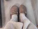 啄木鳥(niǎo)厚底勃肯鞋女2025秋冬加絨保暖棉鞋復古豆豆鞋全包外穿拖鞋女增高 卡其色【加絨保暖】 37 (235mm) 曬單實(shí)拍圖
