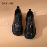 達芙妮樂(lè )福鞋子女鞋2022春秋厚底英倫風(fēng)小皮鞋一腳蹬單鞋女夏 曜石黑【兩種配飾，可鹽可甜】 38 曬單實(shí)拍圖