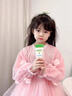 Dudant國際品牌女童連衣裙春秋2025新款裙子女孩秋裝高端禮服生日公主裙 粉色 120 cm 曬單實(shí)拍圖