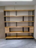 溥畔現代實(shí)木書(shū)架置物展示架辦公室靠墻收納客廳鐵藝簡(jiǎn)約背景落地書(shū)柜 120*35*200 板厚3cm (帶4個(gè)抽 曬單實(shí)拍圖