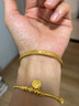 六福珠寶 黃金手鏈黃財神福滿(mǎn)傳家足金盤(pán)纏金手串 計價(jià) 約13.68克 曬單實(shí)拍圖