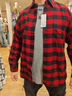 優(yōu)衣庫男女裝法蘭絨格子襯衫長(cháng)袖襯衣薄外套470187 470187/15珊瑚紅色 XL 曬單實(shí)拍圖