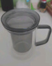富光玻璃杯茶杯男女辦公帶把花茶杯茶水分離過(guò)濾泡茶杯子家用水杯 青灰色-玻璃把手+自帶內膽400ml 曬單實(shí)拍圖