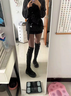 回力四季黑色長(cháng)筒靴女2025新款冬季厚底過(guò)膝靴絨面長(cháng)靴高筒騎士靴加絨女靴 黑色（升級專(zhuān)柜品質(zhì)） 39 曬單實(shí)拍圖