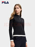 FILA 斐樂(lè )官方女子針織長(cháng)袖衫冬季新款時(shí)尚休閑半拉鏈修身長(cháng)T 傳奇藍-NV M 165/84A/M 曬單實(shí)拍圖