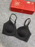 芬狄詩(shī)【懶懶杯】芬狄詩(shī)內衣女光面無(wú)痕鏤空小心機透氣舒適無(wú)鋼圈文胸 黑色BLK M 曬單實(shí)拍圖