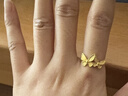 百年福牌蝴蝶黃金戒指女足金999翩然蝶舞5G指環(huán)生日禮物送女友老婆實(shí)用 足金蝴蝶戒指 約3.5g【多退少補】 曬單實(shí)拍圖