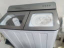 志高洗衣機半自動(dòng)雙桶雙缸家用大容量小型租房宿舍波輪脫水甩干兩用雙杠省電老式強動(dòng)力易操作以舊換新 35公斤【洗25KG+ 脫10KG】｜雙不銹鋼筒 曬單實(shí)拍圖