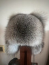 勤度小浣熊皮草帽子霸王帽帽真皮護耳帽子 藍狐色 5-8歲(52-54cm) 曬單實(shí)拍圖