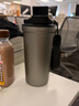京東京造 鈦健康咖啡杯【內外純鈦】保溫便攜隨行高檔送禮水杯 灰520ml 曬單實(shí)拍圖