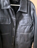 太平鳥(niǎo)男裝PU皮夾克明線(xiàn)茄克翻領(lǐng)外套 黑色4（合體）  L  曬單實(shí)拍圖
