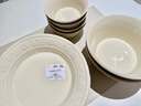 琺寶（staub）小雛菊系列陶瓷碗盤套裝家用飯碗餐盤碗碟餐具盤子下午茶喬遷禮 燕麥白餐具4人食 10件套 曬單實(shí)拍圖