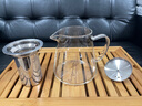 JCZS德國泡茶壺2025新款玻璃茶壺加厚耐高溫泡茶器茶水分離單壺茶具 玻璃直筒壺450ml 均碼 曬單實(shí)拍圖