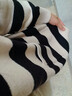 相伊戀人中長款針織開衫女25年春秋新款寬松條紋外套小個子外穿慵懶風毛衣 黑杏條紋【軟糯面料】 均碼 【適合80-140斤】 曬單實拍圖