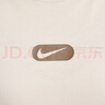耐克勾女子純棉短袖T恤半袖印花休閑針織棉舒適NIKE CLUB HQ1699 104淺土褐/貂棕 M 曬單實(shí)拍圖