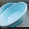 超大臉盆家用實(shí)色特厚耐用塑料洗臉盆學(xué)生宿舍大盆洗衣服盆洗腳盆 淺藍色 巨大號1個(gè)裝【特厚+卷邊防刮】 曬單實(shí)拍圖