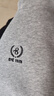 gxgjeans男裝  灰色肩部條紋設計寬松連帽衛衣男士 25年冬新品 灰色 L 曬單實(shí)拍圖
