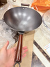 蘇泊爾（SUPOR）鐵鍋精鐵真不銹炒鍋無(wú)涂層家用炒菜鍋爆炒鍋錘紋物理防粘明火專(zhuān)用 3-5人使用  【有副把手】 34cm 曬單實(shí)拍圖
