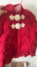戴維貝拉（DAVE＆BELLA）兒童連帽外套防潑水加絨女寶寶羽絨服洋氣女童衣服小童新年冬裝 紅色【現貨】 110cm 【充絨量69g】 曬單實(shí)拍圖