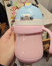 FGA富光兒童保溫杯寶寶幼兒園吸管鴨嘴學(xué)飲杯316L不銹鋼喝水壺杯子粉 曬單實(shí)拍圖