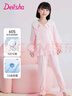 笛莎（DEESHA）女童60S純棉睡衣雙面布四季可愛(ài)甜美公主全棉兒童長(cháng)袖開(kāi)衫家居服 曬單實(shí)拍圖