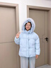 G.duck女童短款羽絨服2025新款韓版毛領(lǐng)面包服冬季兒童連帽加厚棉衣外套 藍色 150 cm 建議身高140-145cm11-12歲 曬單實(shí)拍圖