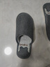 利達妮（TZLDN）日式棉拖鞋男款居家棉男士家居家用秋冬季包頭毛布拖鞋 灰色40-41 曬單實(shí)拍圖