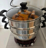 蘇泊爾（SUPOR）電蒸鍋21L家用大容量多功能電火鍋蒸炒煮一體蒸鍋2200W全鋼蒸籠0涂層電炒鍋ZN32YK16 曬單實(shí)拍圖