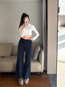 美麗衣櫥（BEAUTIFUL WARDROBE）寬松闊腿微喇牛仔褲2025秋冬季女士高腰休閑百搭舒適純棉長(cháng)褲 曬單實(shí)拍圖