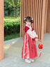安妮優(yōu)兒 ANNEYOL拜年服女童漢服冬季兒童新年唐裝2025新款國風(fēng)冬裝加厚喜慶過(guò)年服 紅色加絨裙子 120 曬單實(shí)拍圖