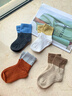 布魯斑美利奴綿羊毛襪冬季女童襪子無(wú)骨抗菌防臭女孩高筒柔軟透氣保暖襪 D01美利奴羊毛襪-四雙裝【抗菌防臭無(wú)骨襪】 1-3歲 (S) 【適合鞋碼17-21碼】 曬單實(shí)拍圖