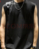貓人【100%棉】背心男純棉寬松無(wú)袖上衣男士純色打底運動(dòng)健身坎肩 曬單實(shí)拍圖