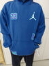 Jordan耐克AJ童裝男童連帽衛衣25秋季新款兒童潮流印花上衣 法國藍 曬單實(shí)拍圖