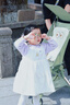 巴拉巴拉寶寶套裝秋冬女童背帶裙蓬蓬裙兩件套洋氣甜美可愛(ài)時(shí)尚萌 米白10302 100 曬單實(shí)拍圖