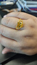 中鑫珠寶生日禮物方糖黃金戒指發(fā)財黃鋯石足金蕾絲婚戒首飾送女友 金重3.95克（19圈號） 曬單實(shí)拍圖
