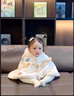 葉余嬰兒披風(fēng)斗篷秋冬季寶寶外出擋風(fēng)外套嬰幼兒防風(fēng)保暖小孩披肩 愛(ài)心毛絨斗篷 165 S碼 衣長(cháng)38cm 0-1歲寶寶 曬單實(shí)拍圖
