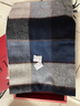 ELLE【禮盒裝】100%羊毛格子圍巾男士秋冬季保暖商務(wù)百搭禮物生日 曬單實(shí)拍圖