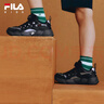 FILA斐樂(lè )兒童運動(dòng)鞋2025秋冬旋鈕男女童大童休閑籃球鞋可頌 曬單實(shí)拍圖