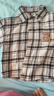 宜爽兒兒童襯衫春秋季男童翻領(lǐng)100棉長(cháng)袖上衣嬰兒襯衣 黑白格    100    曬單實(shí)拍圖