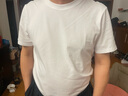 京東京造【已售300w件】短袖t恤男衣服秋季男士打底外穿 白色 L 曬單實(shí)拍圖