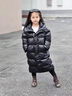 G.DUCKKIDS童裝黑金羽絨服女童外套冬季2024新款長(cháng)款過(guò)膝白鴨絨面包服小學(xué)生 黑色 150 尺碼11~12歲【140-150cm】 曬單實(shí)拍圖