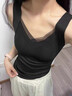 古今（GUJIN）秋冬保暖背心女款2025新款發(fā)熱加絨加厚帶胸墊修身顯瘦打底衫 黑色 M 建議90-105斤 曬單實(shí)拍圖