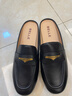 百麗質(zhì)感穆勒鞋女25夏新簡(jiǎn)約百搭通勤包頭拖鞋B2656BH5 黑色 38 曬單實(shí)拍圖