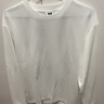 優(yōu)衣庫男裝女裝大師T AIRism棉混紡圓領(lǐng)T恤長(cháng)袖25秋冬新款479781 00 白色 L 曬單實(shí)拍圖