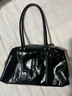PECO小丑保齡球包植鞣皮油蠟長(cháng)柄法棍腋下手提通勤單肩波士頓女包禮物 中號經(jīng)典黑頭層熔巖油蠟牛皮預售10天 曬單實(shí)拍圖