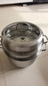 炊大皇304不銹鋼三層蒸鍋家用復合底湯鍋蒸饅頭包子可視高拱蓋32cm 曬單實(shí)拍圖